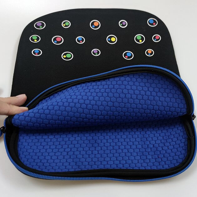 inside of neoprene liner iPad bag