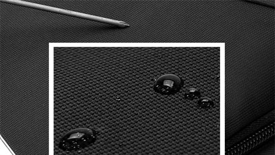 Water repellent crossing body bag
